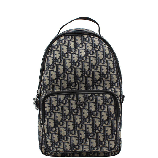 Dior Minin Rider Oblique Jacquard Backpack Beige