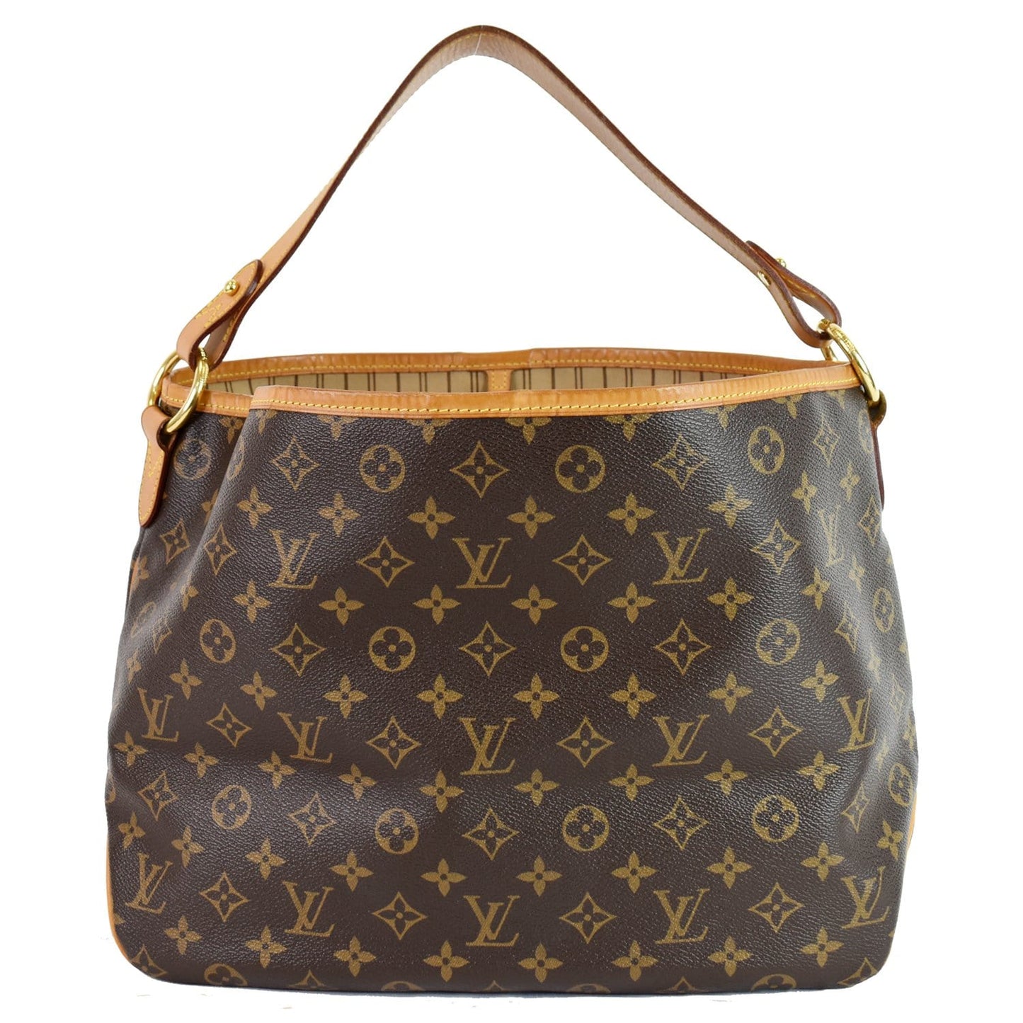 Louis Delightful Pm Shoulder Bag Canvas Monogram Bag Brown