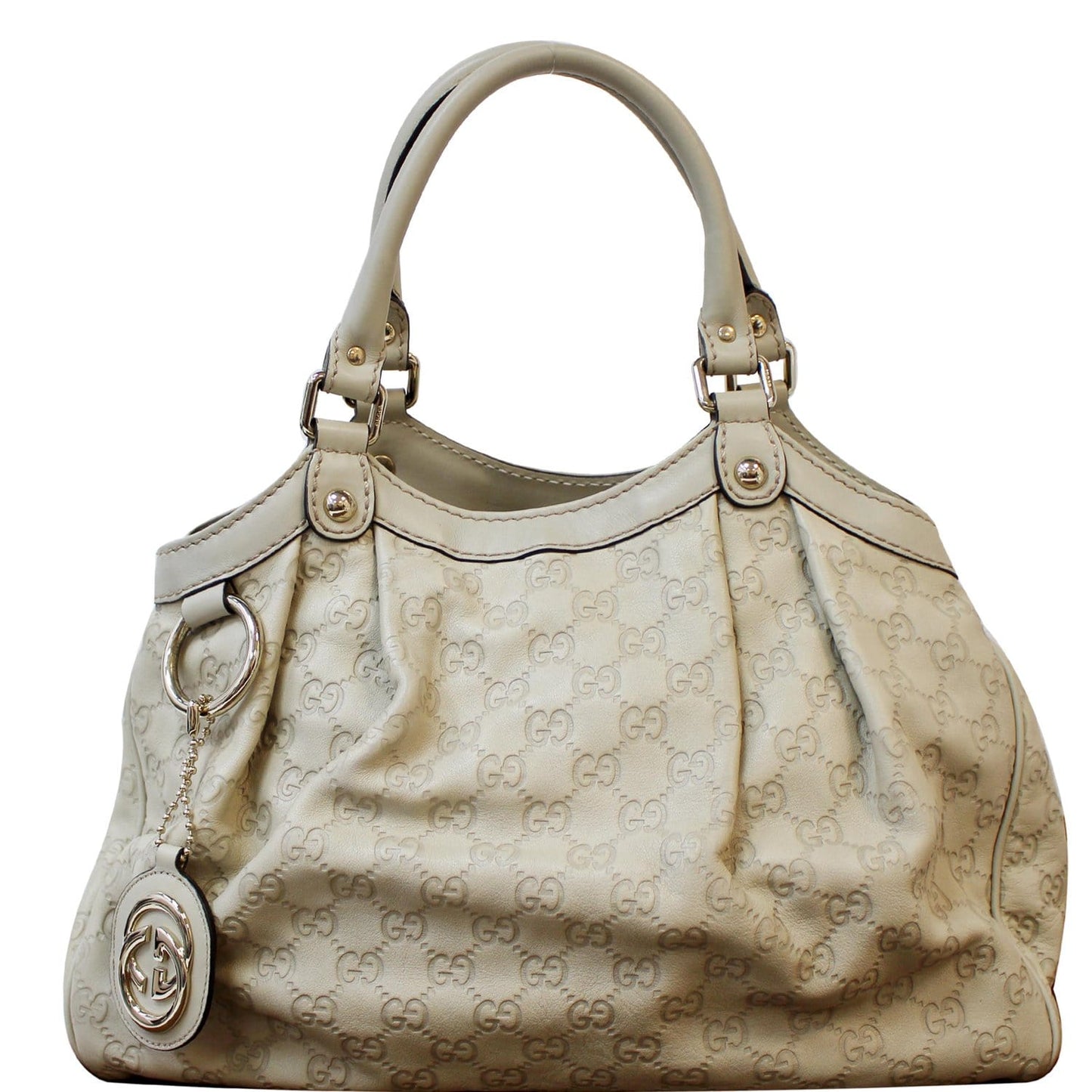 Gucci Sukey ssima Tote Bag Leather White