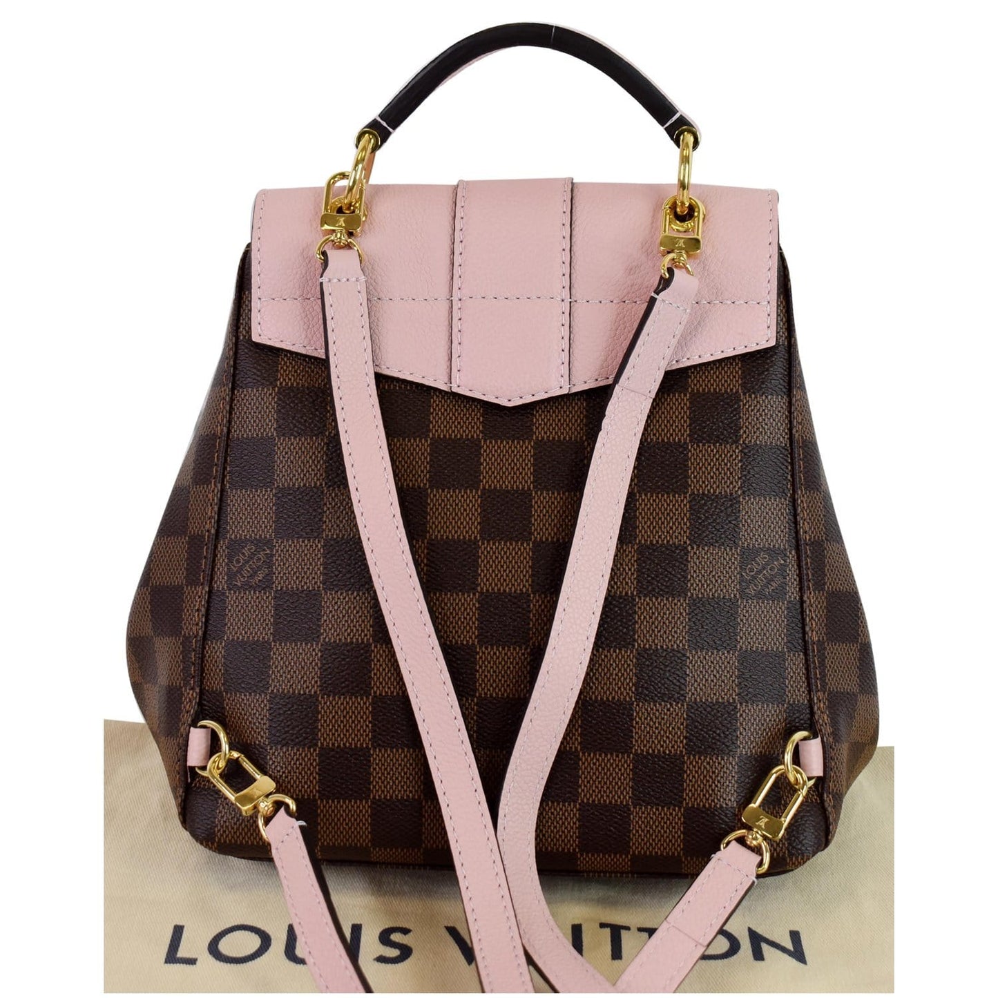 Louis Clapton Damier Ebene Backpack Bag Magnolia