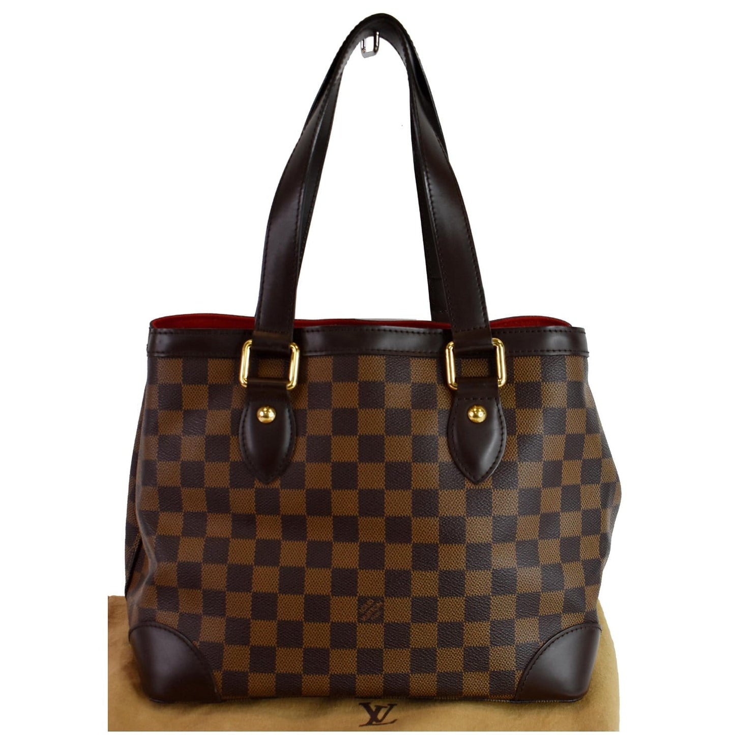 Louis Hampstead Pm Damier Ebene Shoulder Bag Brown