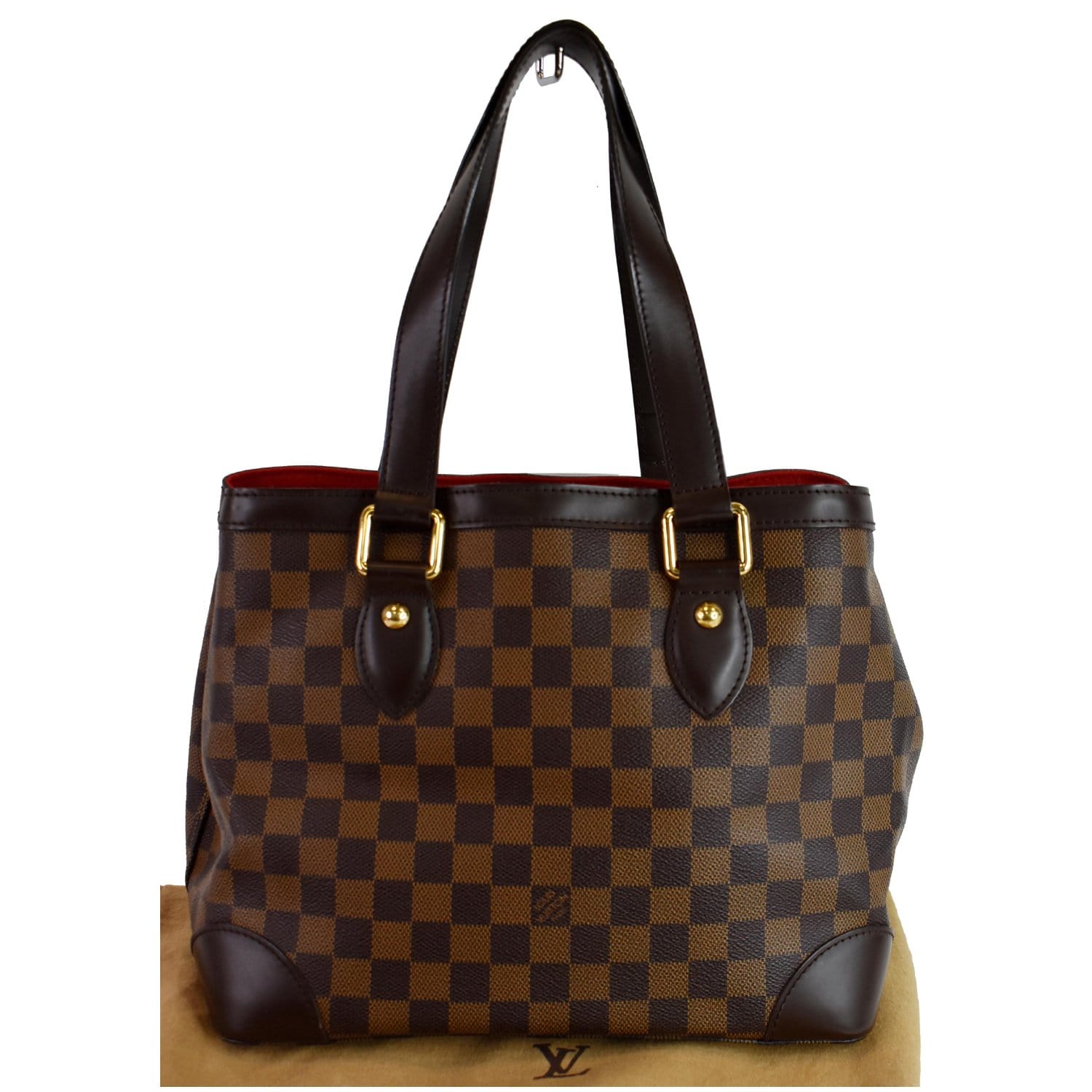 Louis Hampstead Pm Damier Ebene Shoulder Bag Brown