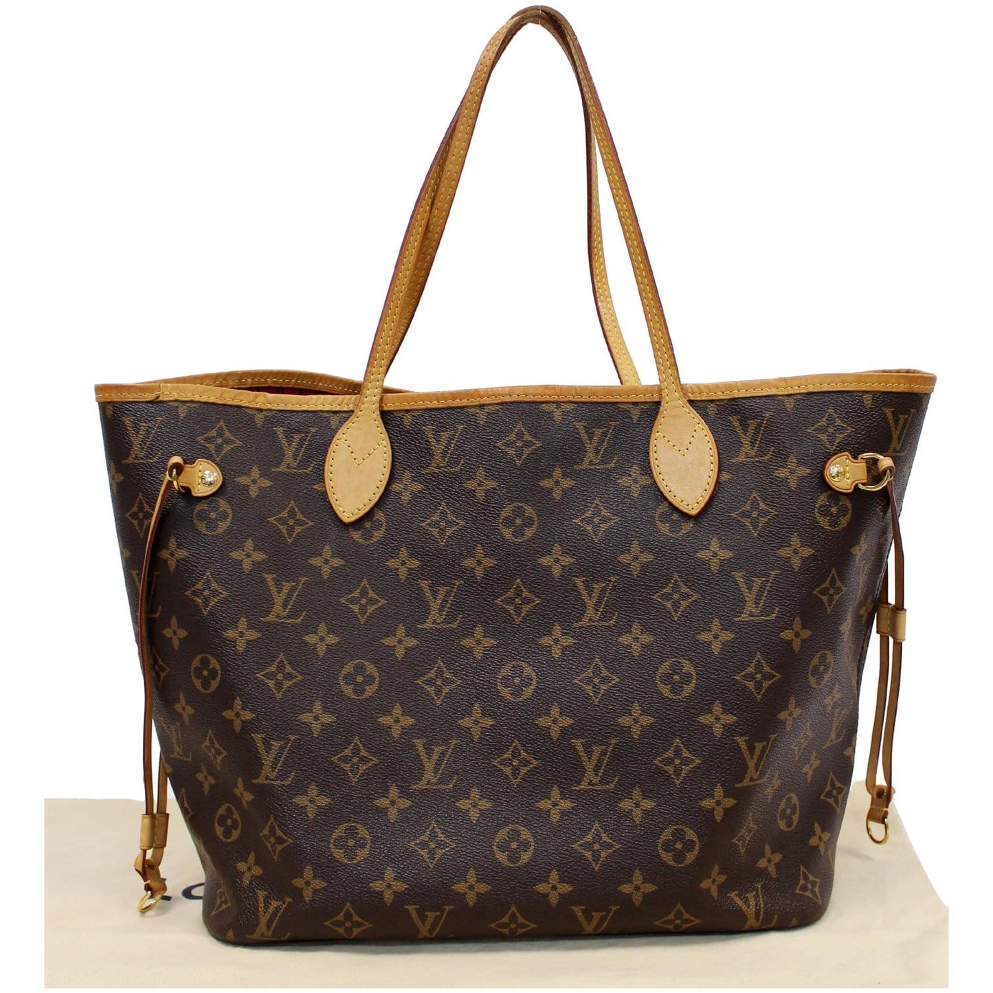 Louis Neverfull Mm Tote Shoulder Bag Canvas Monogram