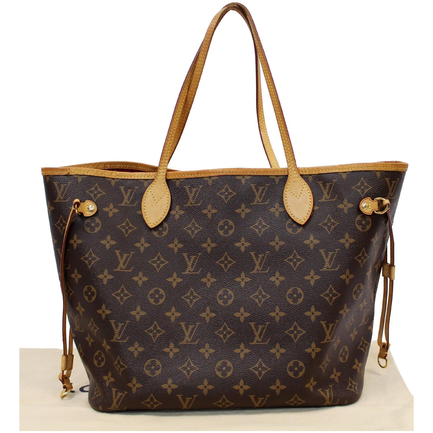 Louis Neverfull Mm Tote Shoulder Bag Canvas Monogram