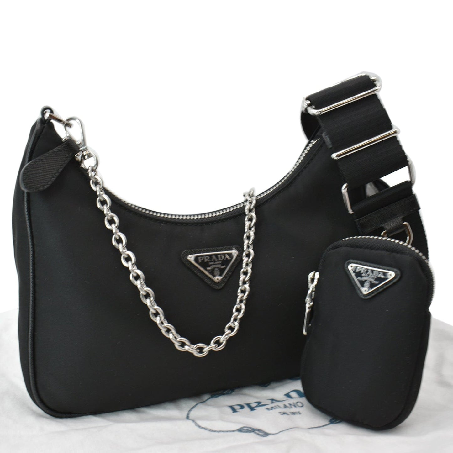 Prada Re Edition Shoulder Bag Nylon Black Crossbody Bag
