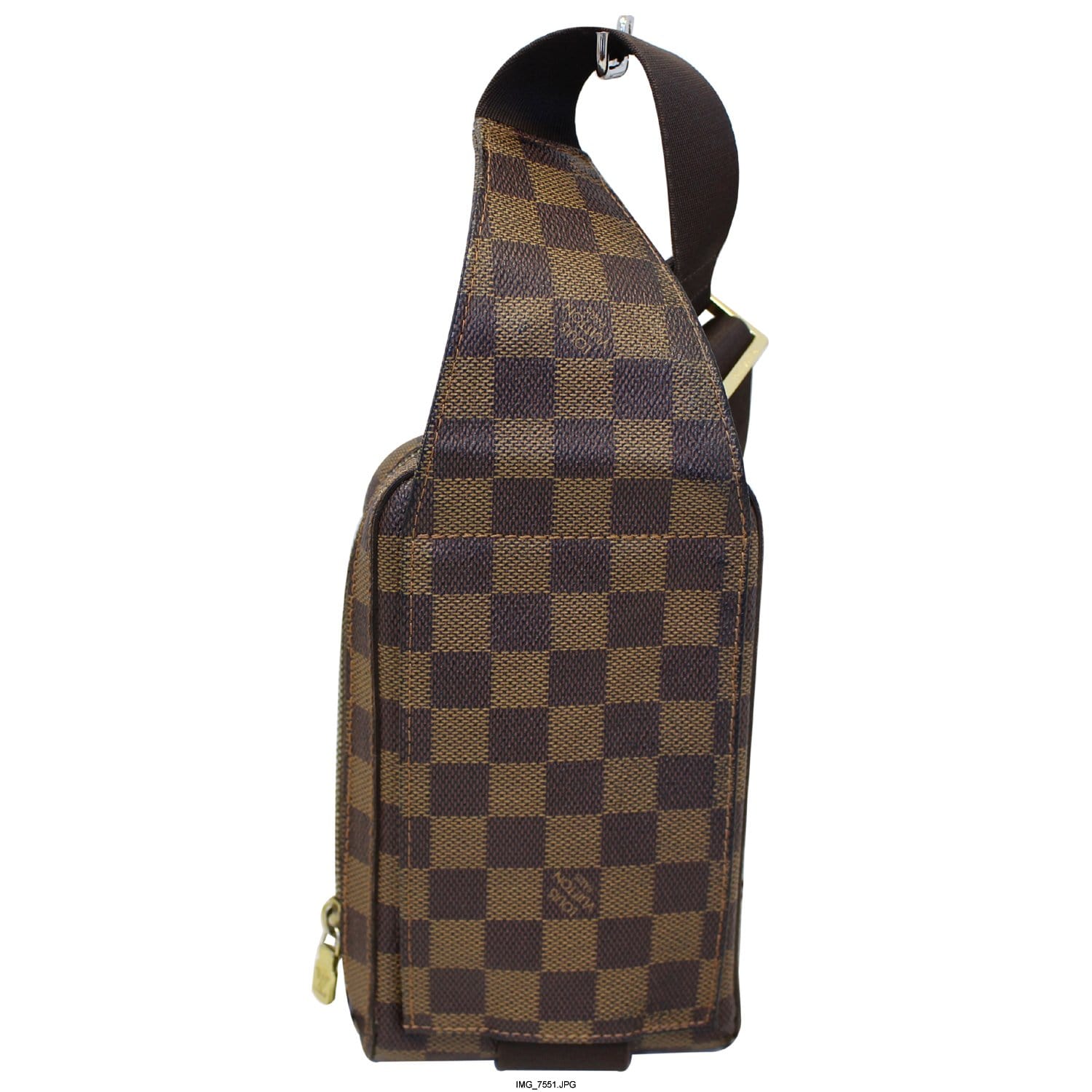 Louis Geronimos Damier Ebene Hip Bag Brown Crossbody Bag
