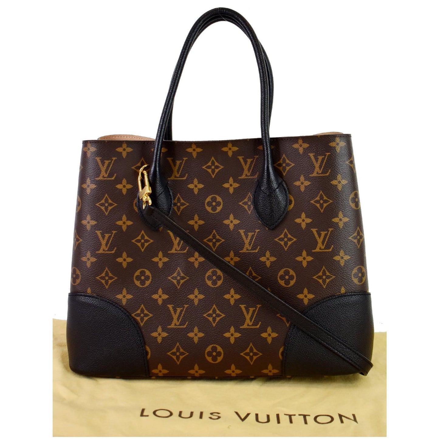 Louis Flandrin Tote Shoulder Bag Canvas Monogram Brown 1