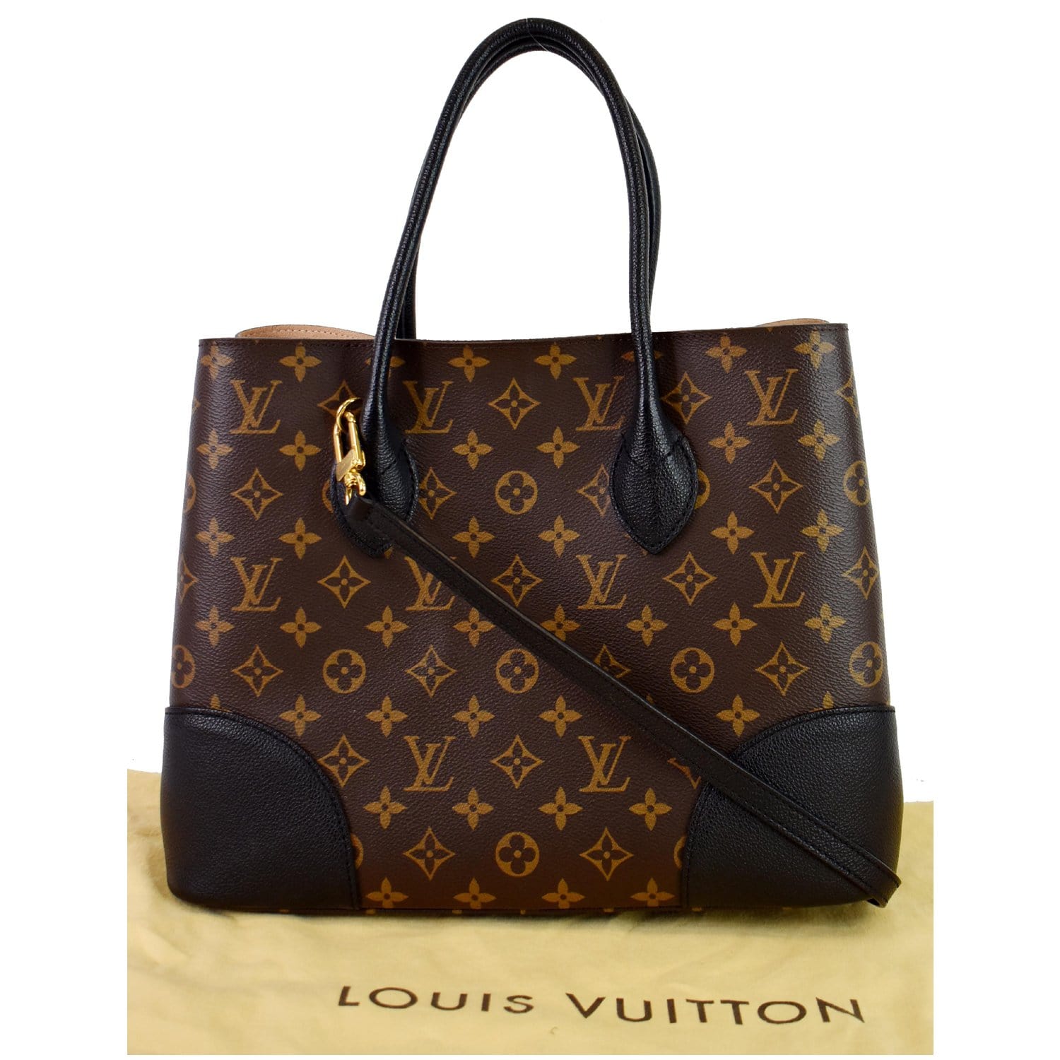 Louis Flandrin Tote Shoulder Bag Canvas Monogram Brown 1