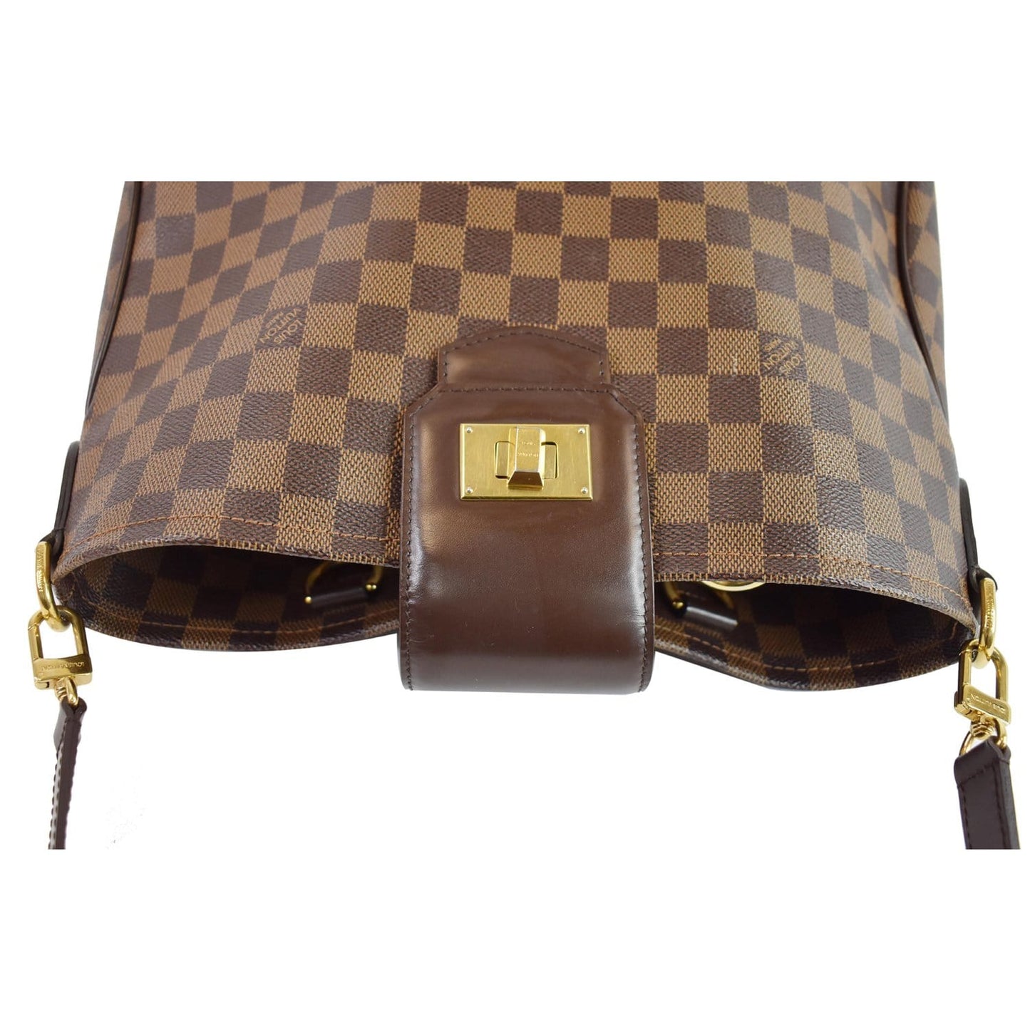 Louis Cabas Rosebery Damier Ebene Shoulder Bag Brown
