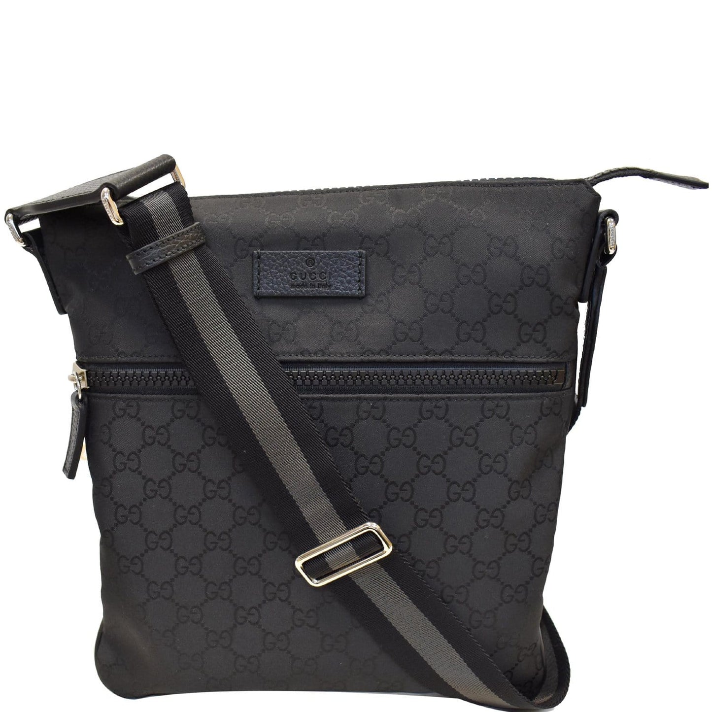 Gucci Small Messenger Bag Nylon Monogram Crossbody Bag