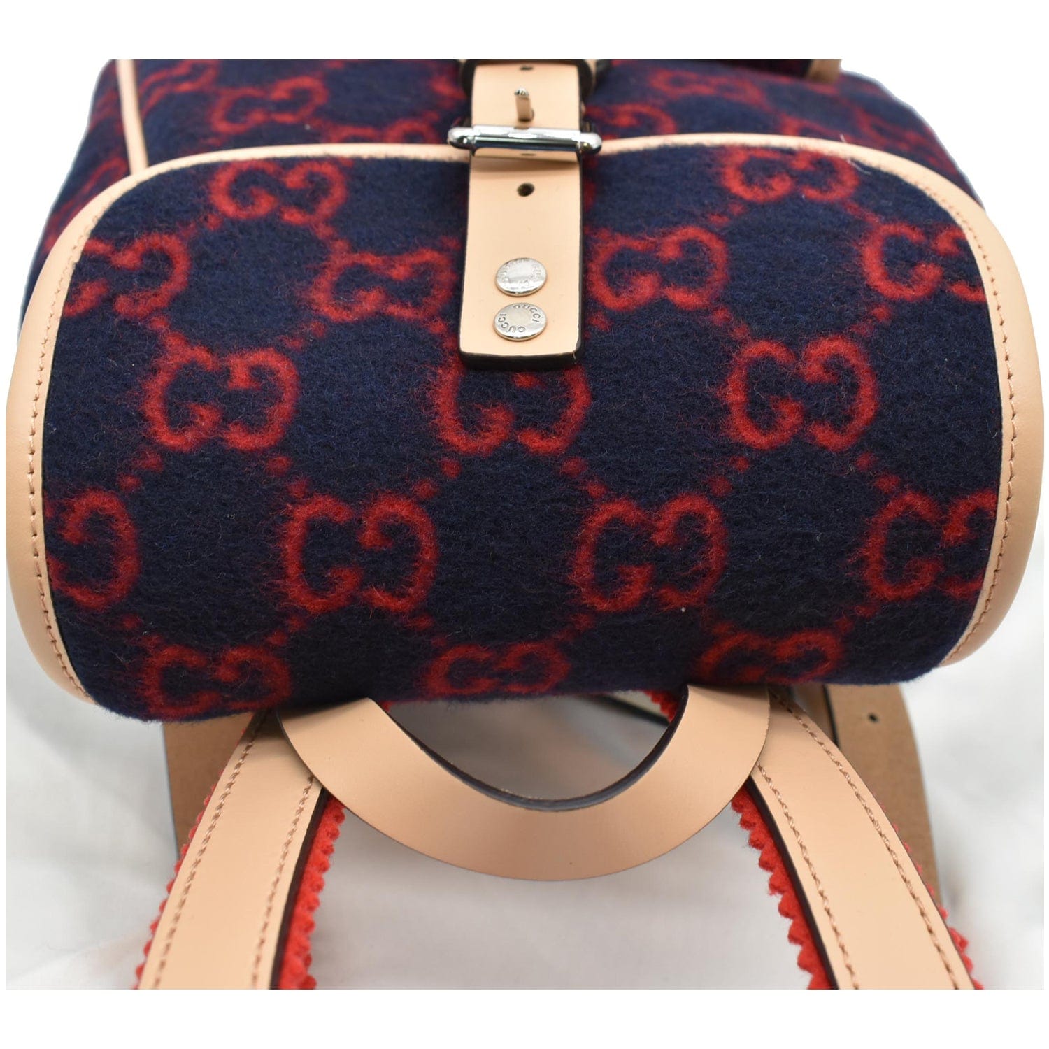 Gucci Children Supreme Wool Backpack Red