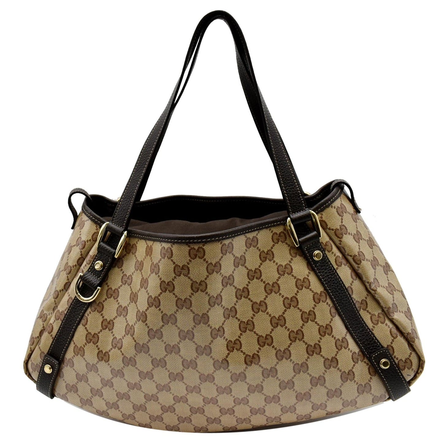 Gucci Abbey Coated Shoulder Bag Canvas Beige