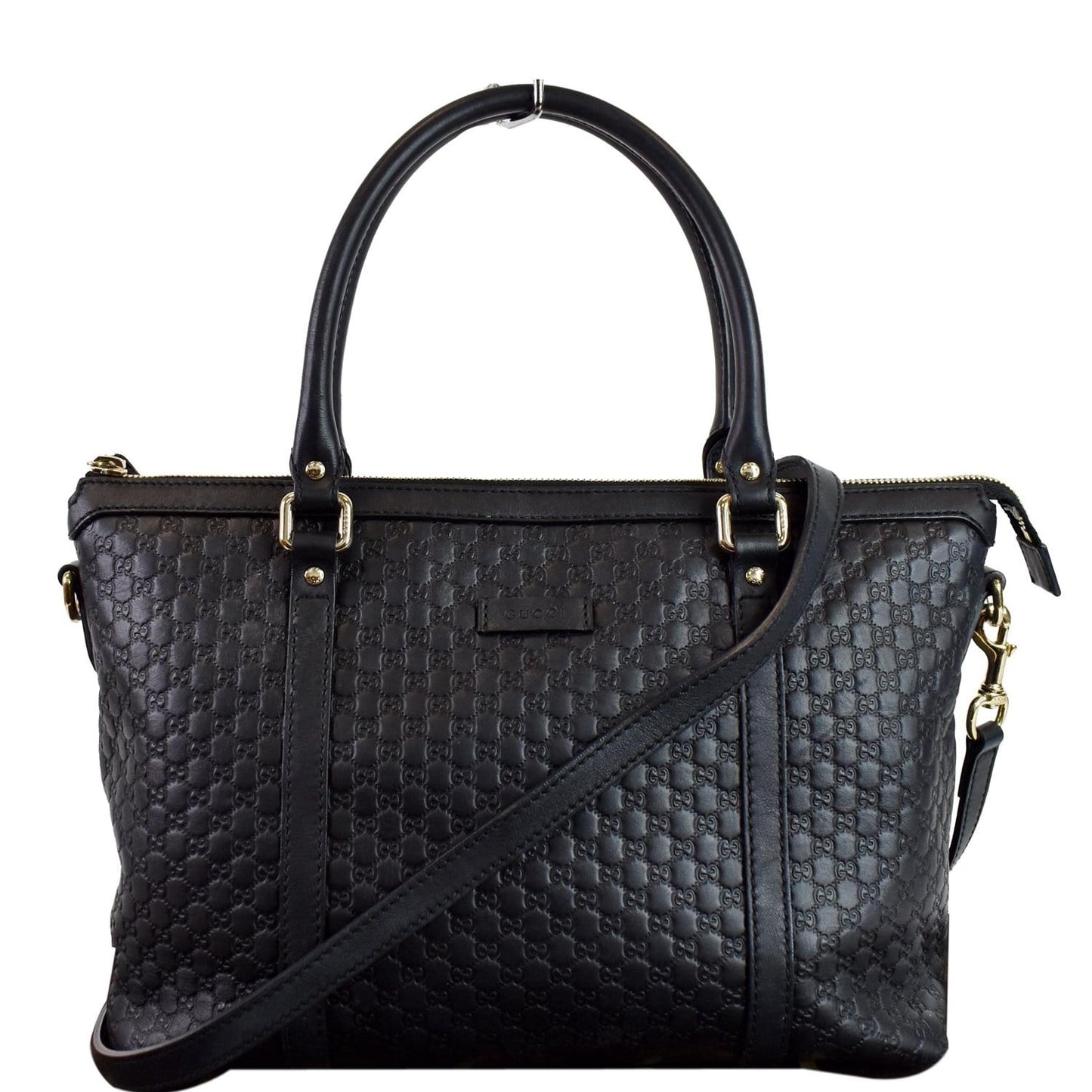 Gucci Micro ssima 2Way Shoulder Bag Leather Black