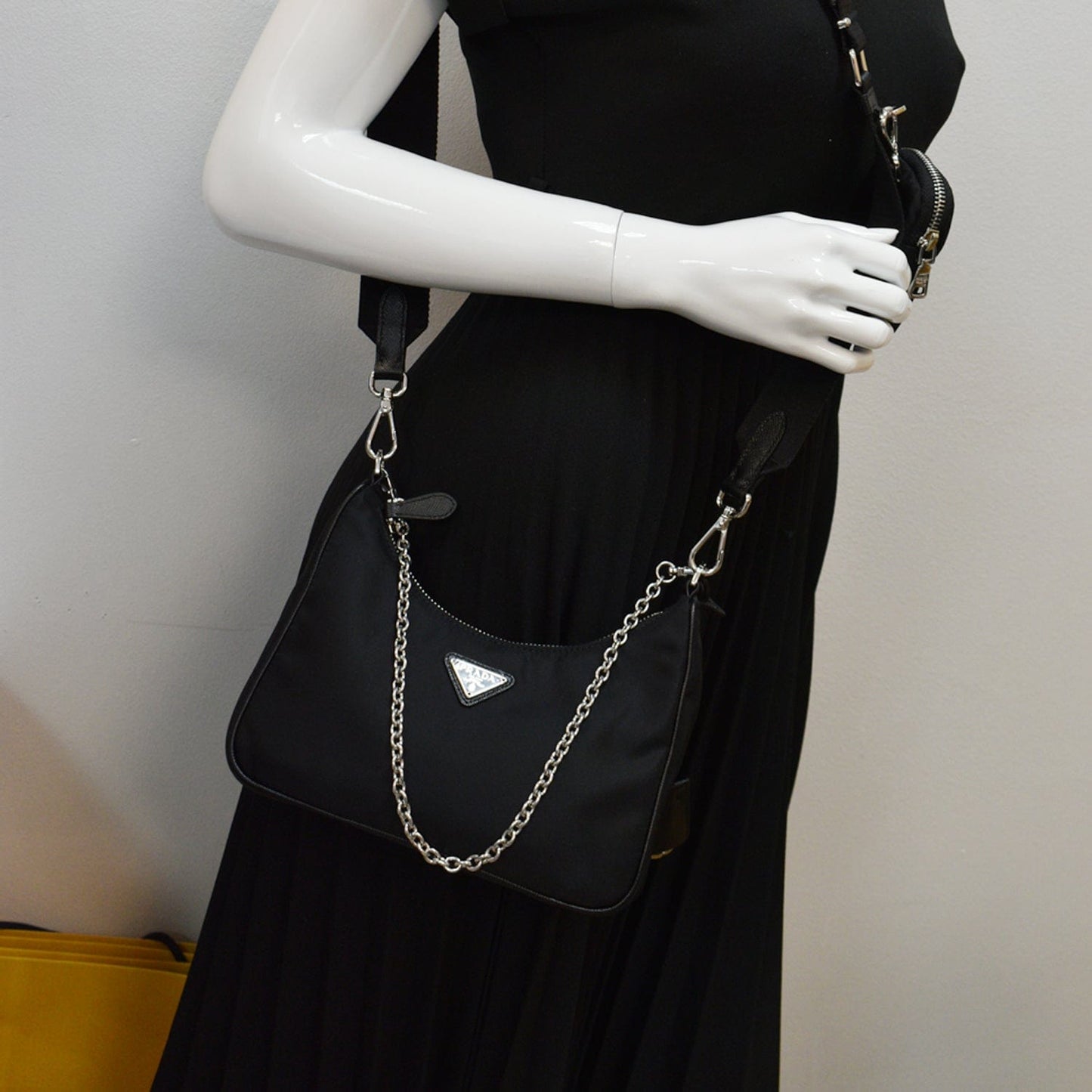 Prada Re Edition Shoulder Bag Nylon Black Crossbody Bag