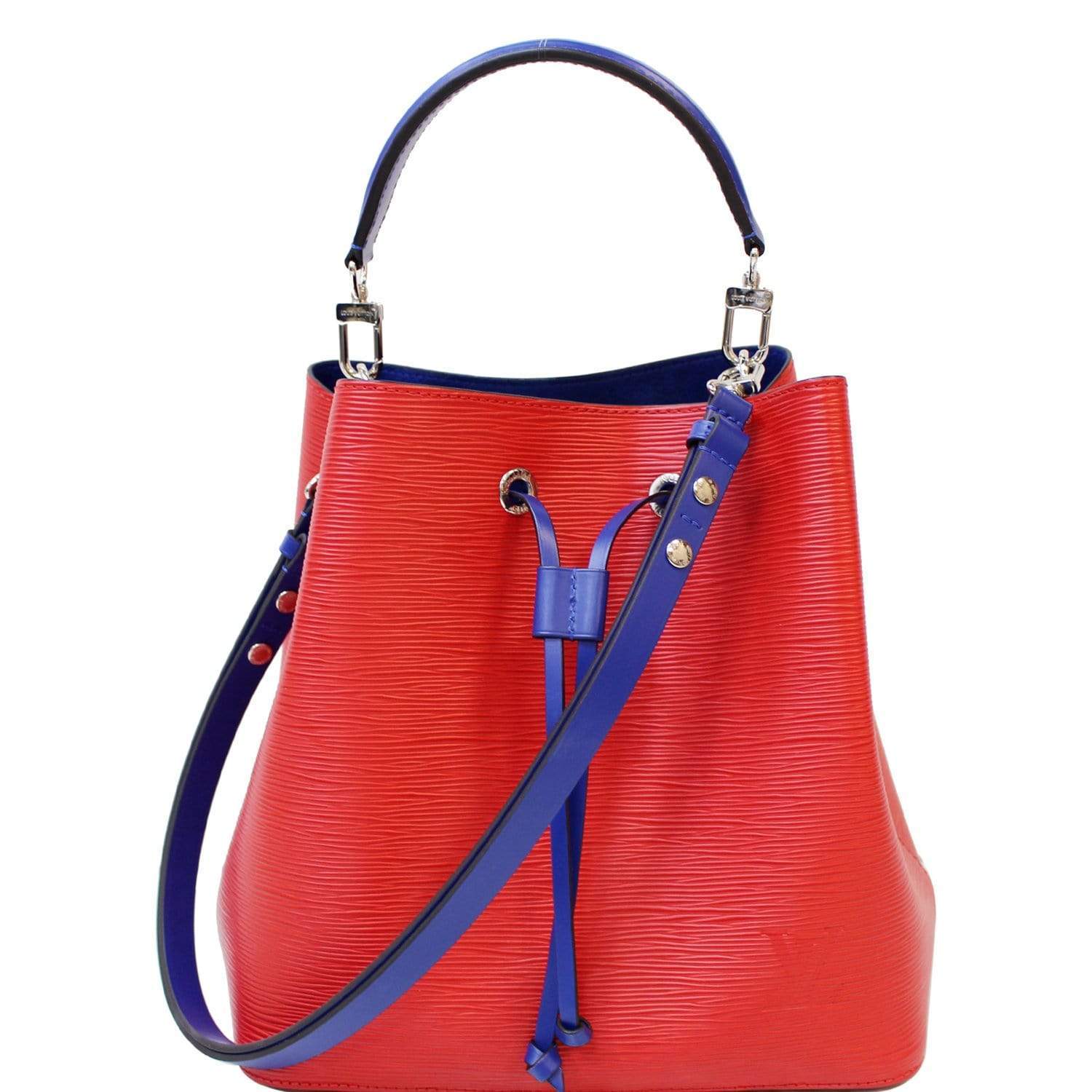 Louis Neonoe Epi Shoulder Bag Coquelicot Leather