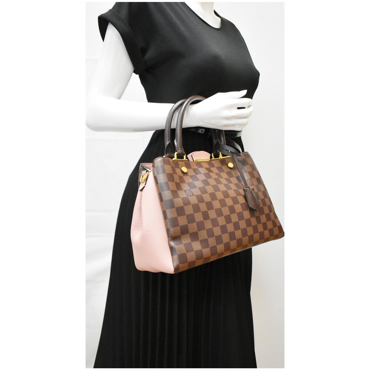 Louis Brittany Damier Ebene Shoulder Bag Brown