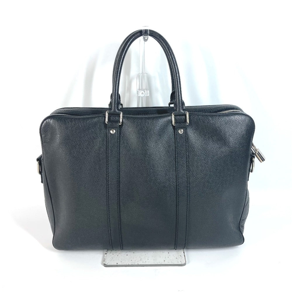 Louis Vuitton M33412 Taiga PDV Portodocument Leather Black Handbag