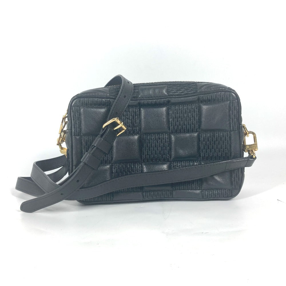 Louis Vuitton M59046 Damier Pochette Troca Leather Black Shoulder Bag