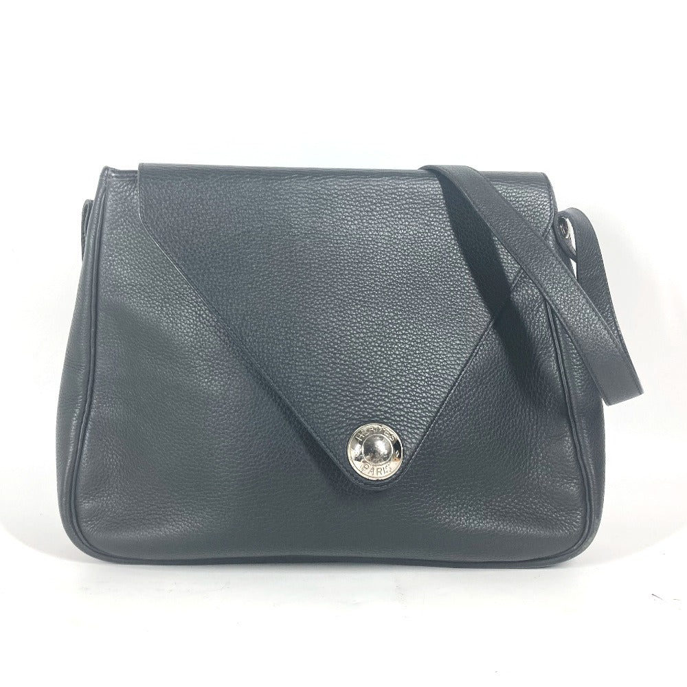 Hermes Shoulder Bag Serie Christine Unisex Unisex Leather Black