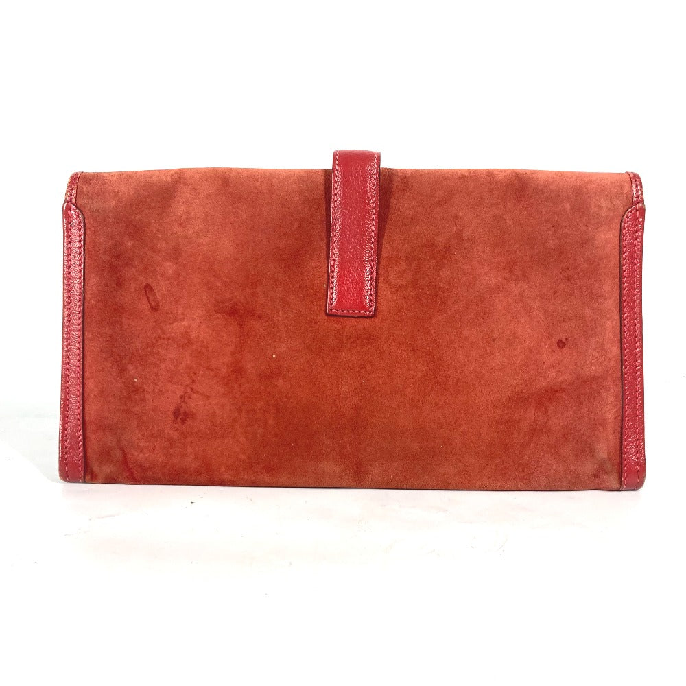 Hermes Clutch Bag Dopris Bag Jige Elan Women Red Logo
