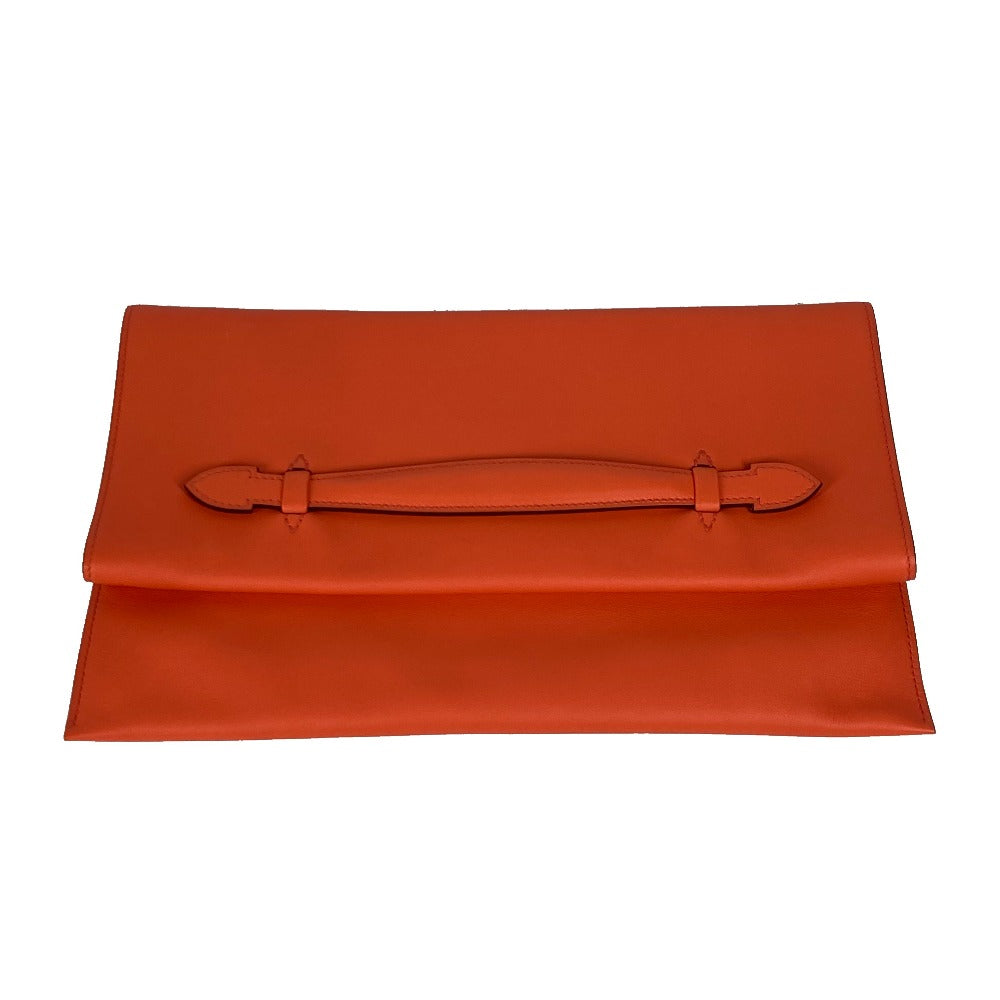 Clutch Bag Swift Orange Pouch Puri Plat Flap