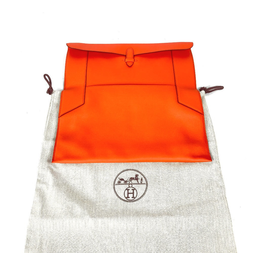 Clutch Bag Swift Orange Pouch Puri Plat Flap