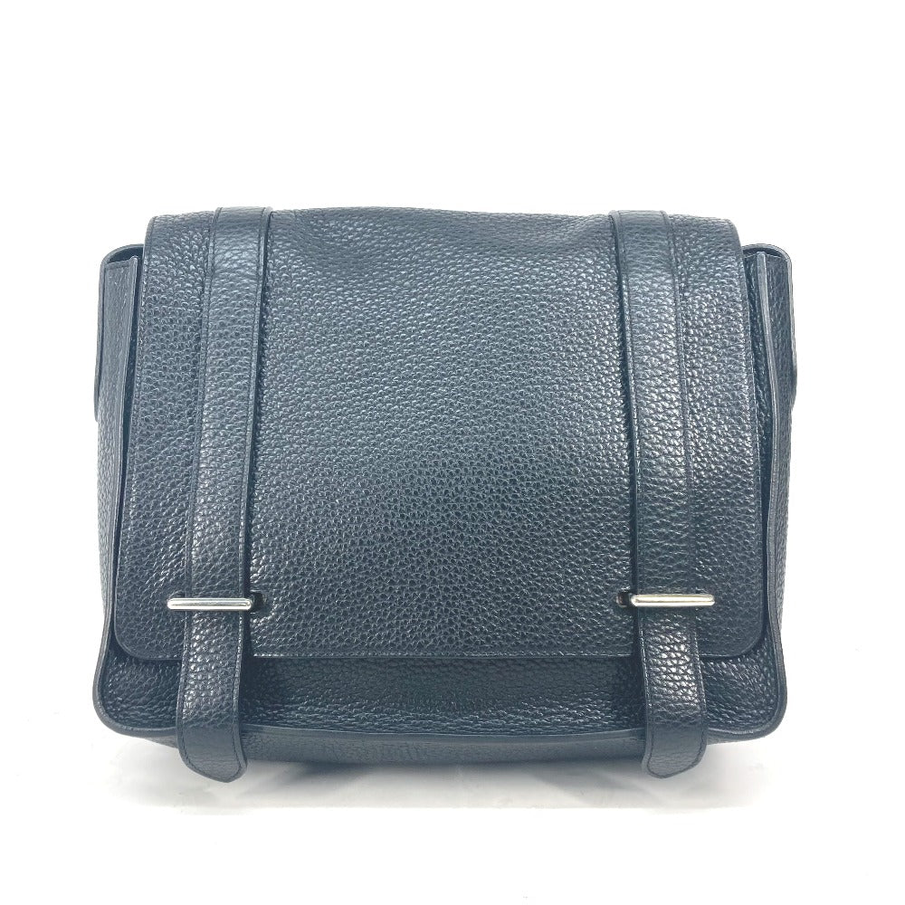 Hermes Shoulder Bag Taurillon Clemence By Color Steve Caporal Black