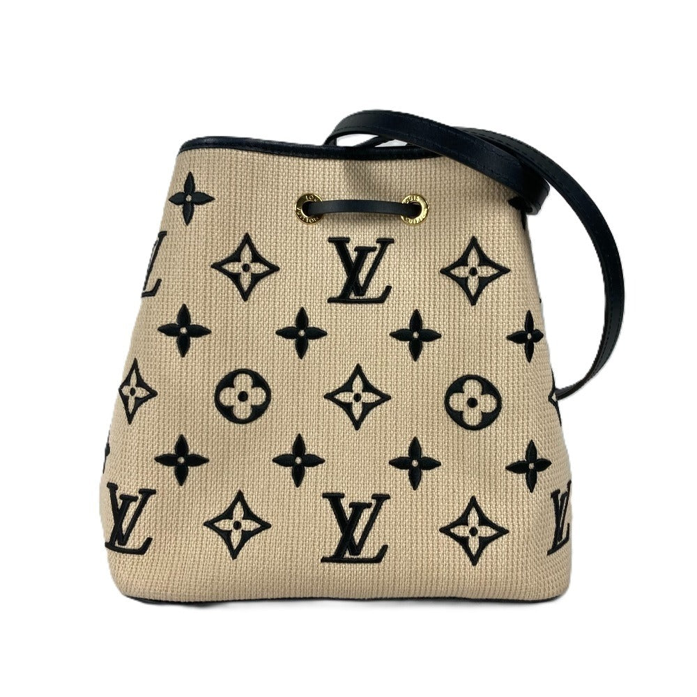 Louis Vuitton M23080 visor pool Neo Noe Monogram Leather Cotton Black Shoulder Bag