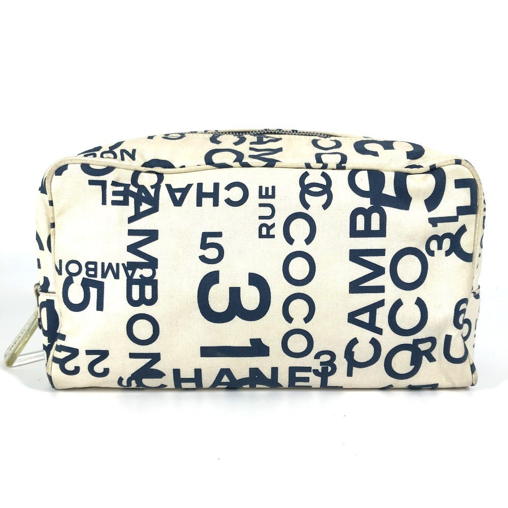 Chanel Bysy line White Canvas Handbag