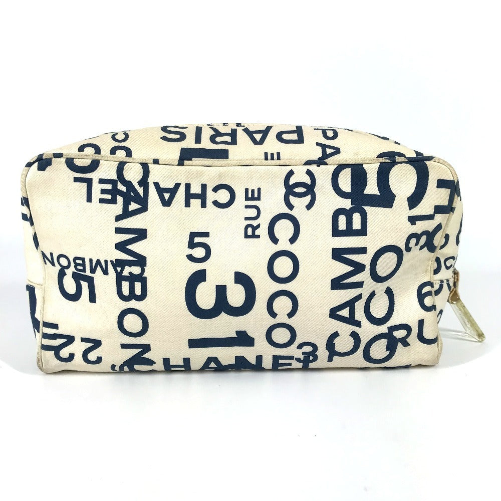 Chanel Bysy line White Canvas Handbag