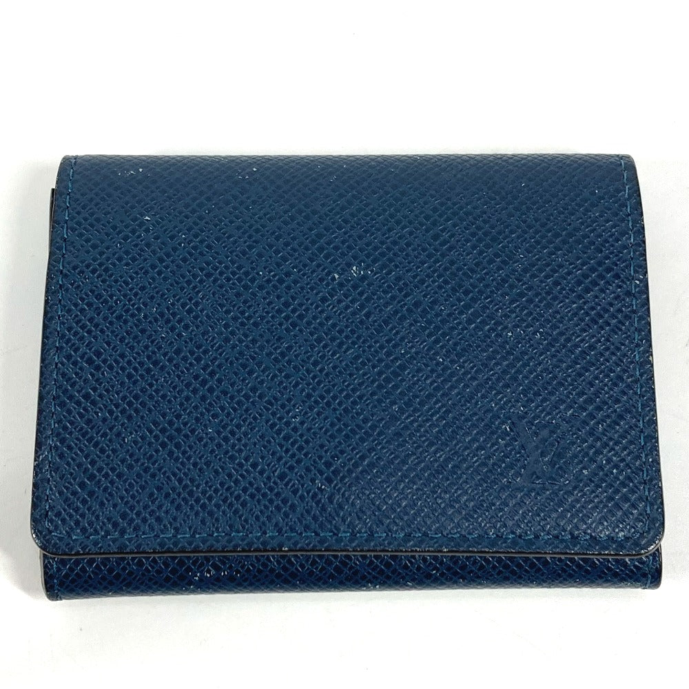 Louis Vuitton M64022 Taiga Envelope Carte Leather Navy Wallet Case