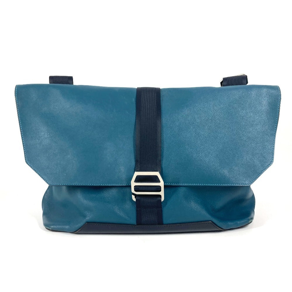Shoulder Bag Type City Slide Leather Blue