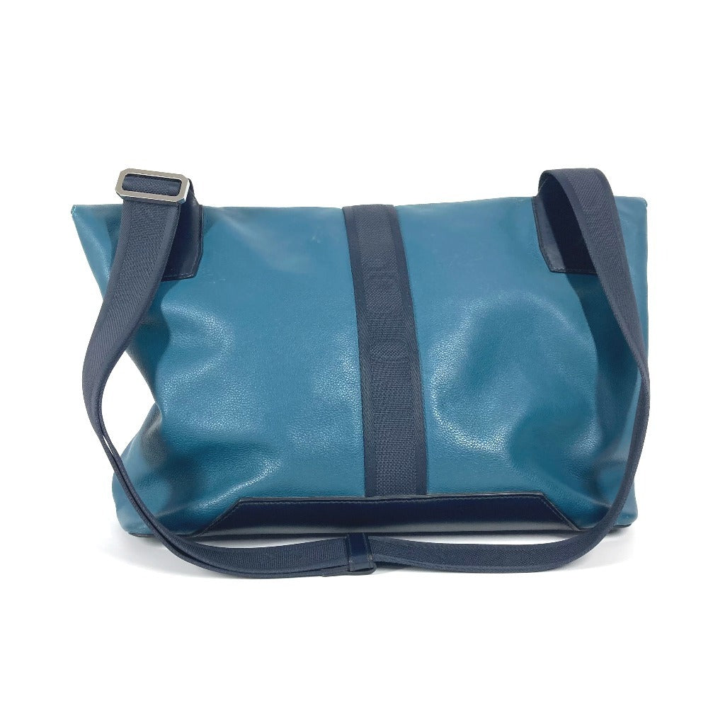 Hermes Shoulder Bag Type City Slide Leather Blue Flap Shoes