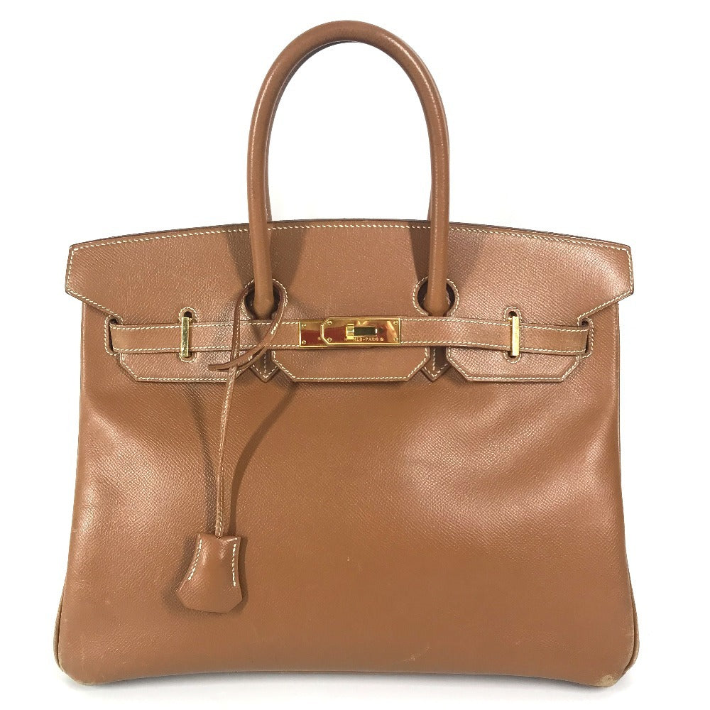 Tote Bag Birkin Leather Gold