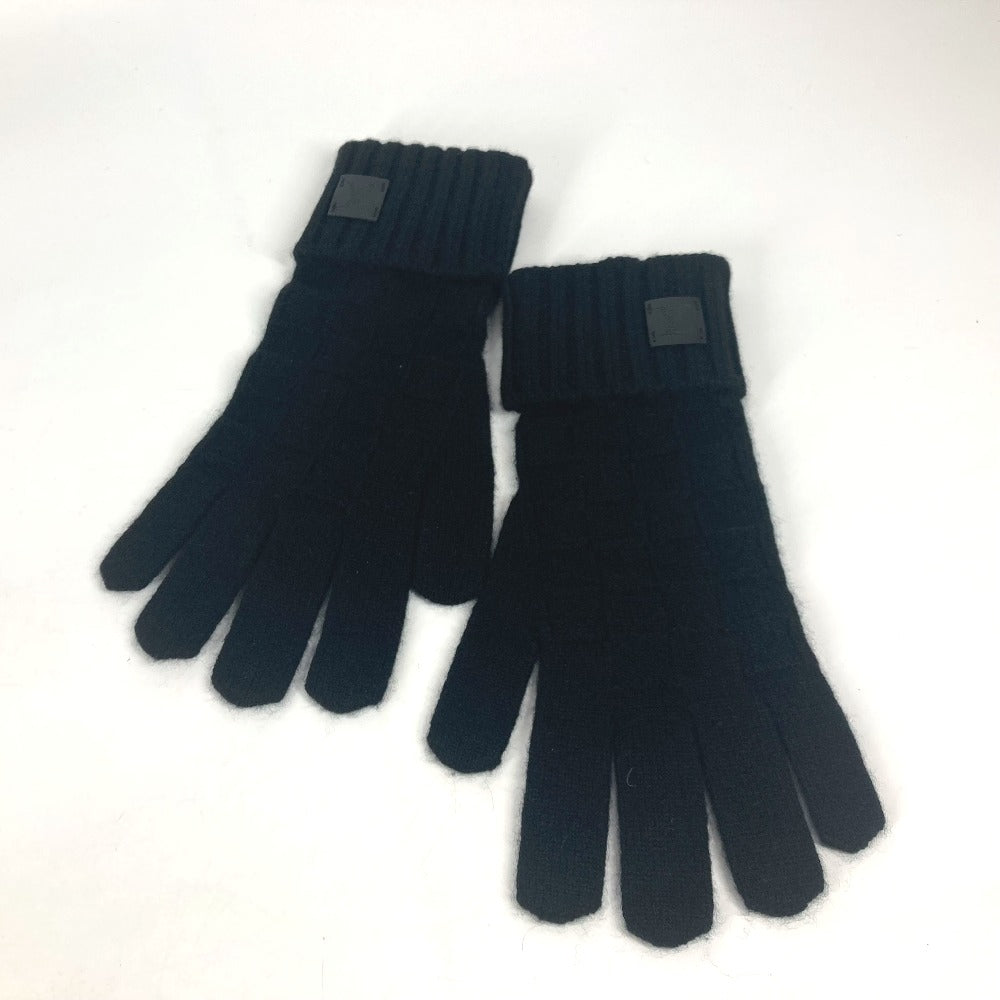 Louis Vuitton gloves M72682 cashmere Patch Tag Leather Black Handbag D 6