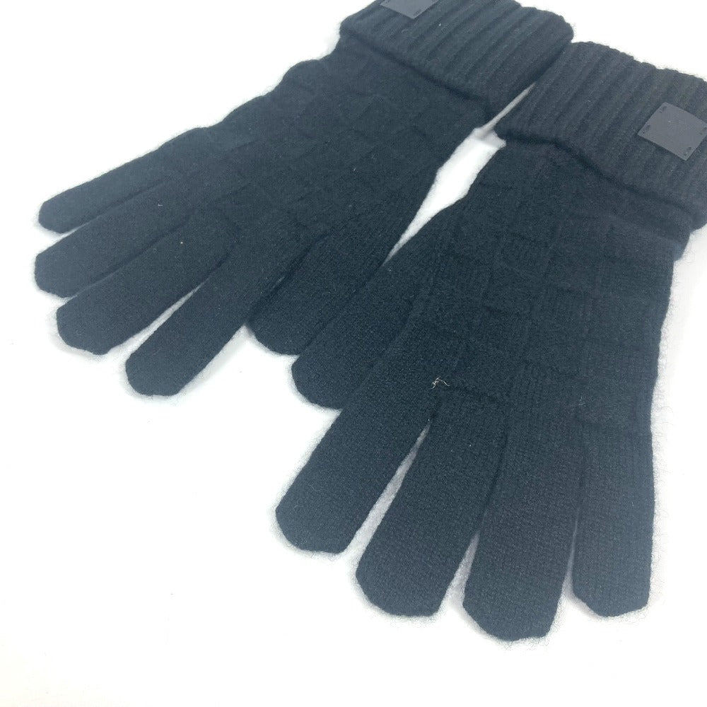 Louis Vuitton gloves M72682 cashmere Patch Tag Leather Black Handbag D 7