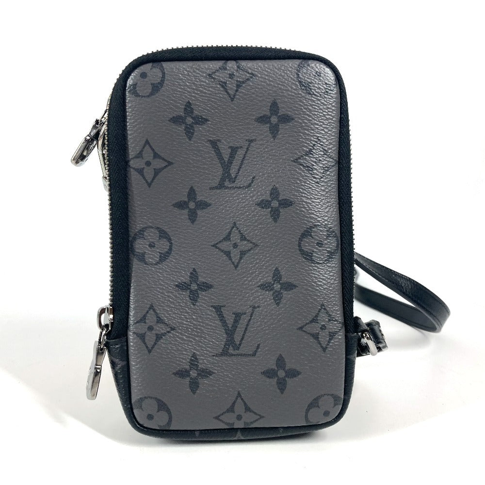 Louis Vuitton M69534 Eclipse Double phone Monogram Canvas Black Shoulder Bag