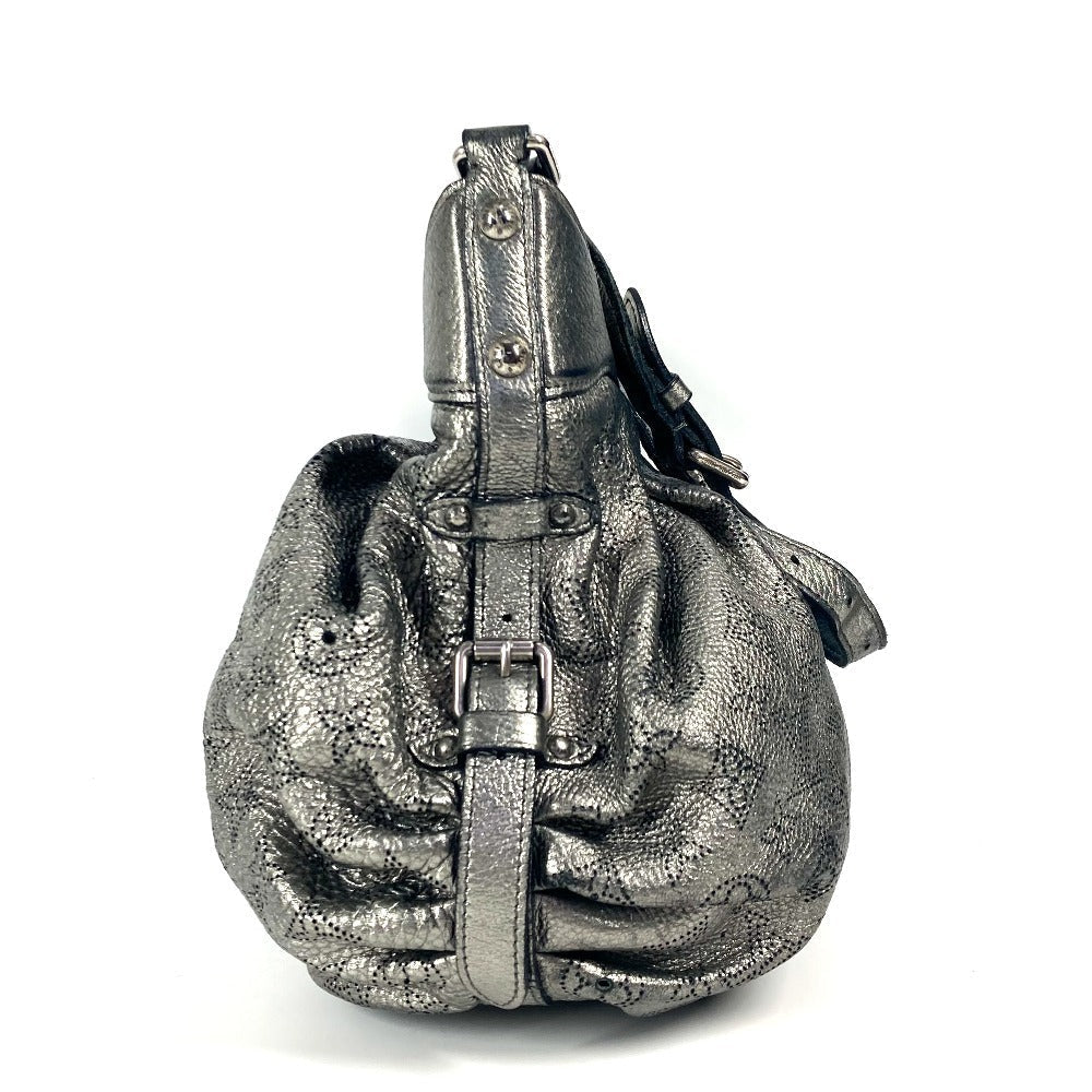 Louis Vuitton M95718 mahina XS Monogram Leather Silver Shoulder Bag