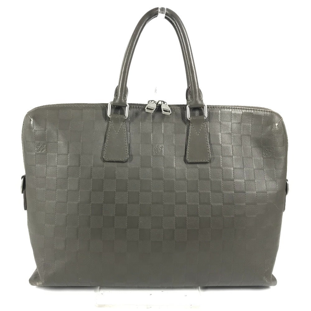 Louis Vuitton Business N41327 Damier Anfini Damier Leather Gray Handbag