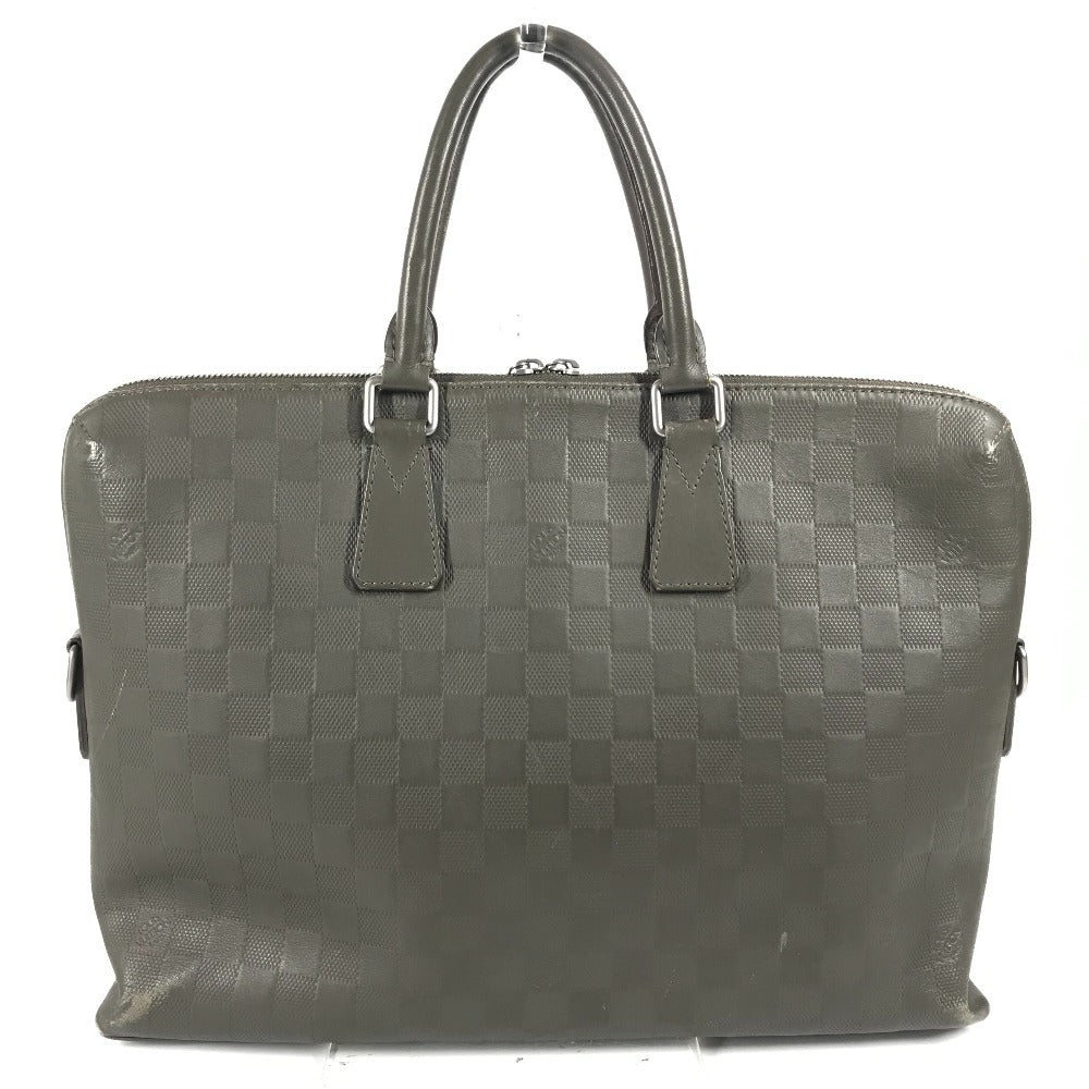 Louis Vuitton Business N41327 Damier Anfini Damier Leather Gray Handbag