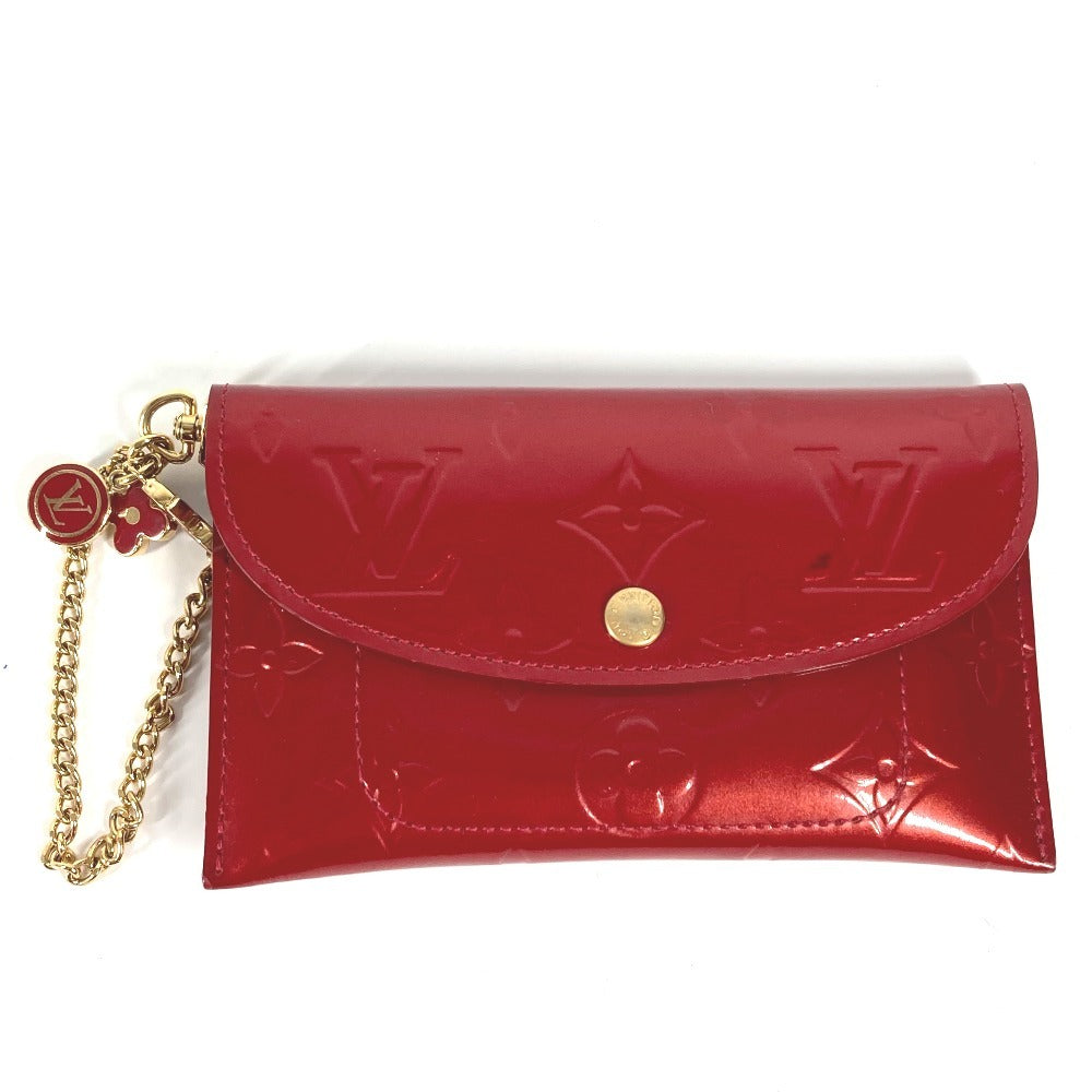 Louis Vuitton Coin M91917 Vernis Unvelop Monogram Canvas Red Handbag