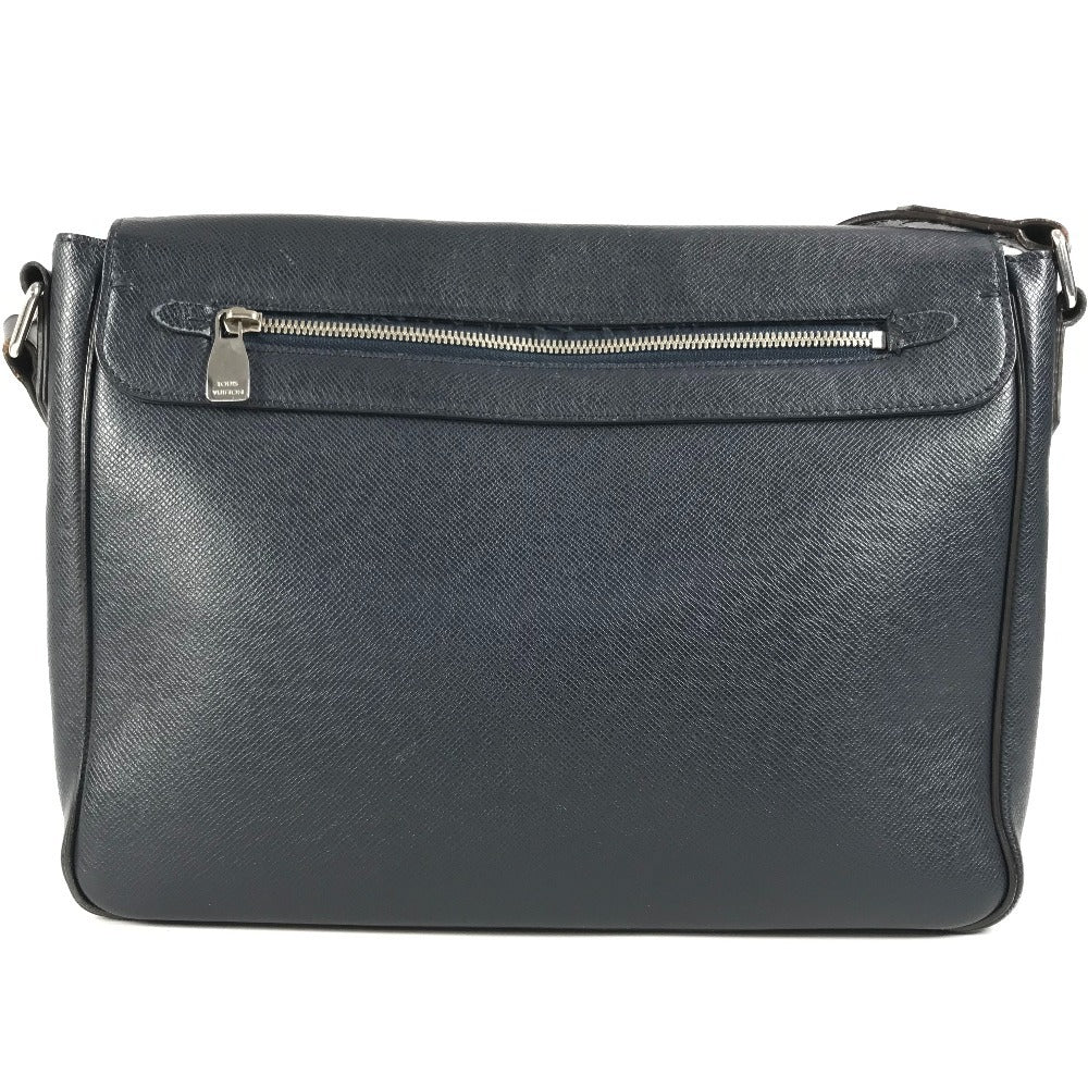 Louis Vuitton M32624 Taiga Roman MM Leather Navy Shoulder Bag