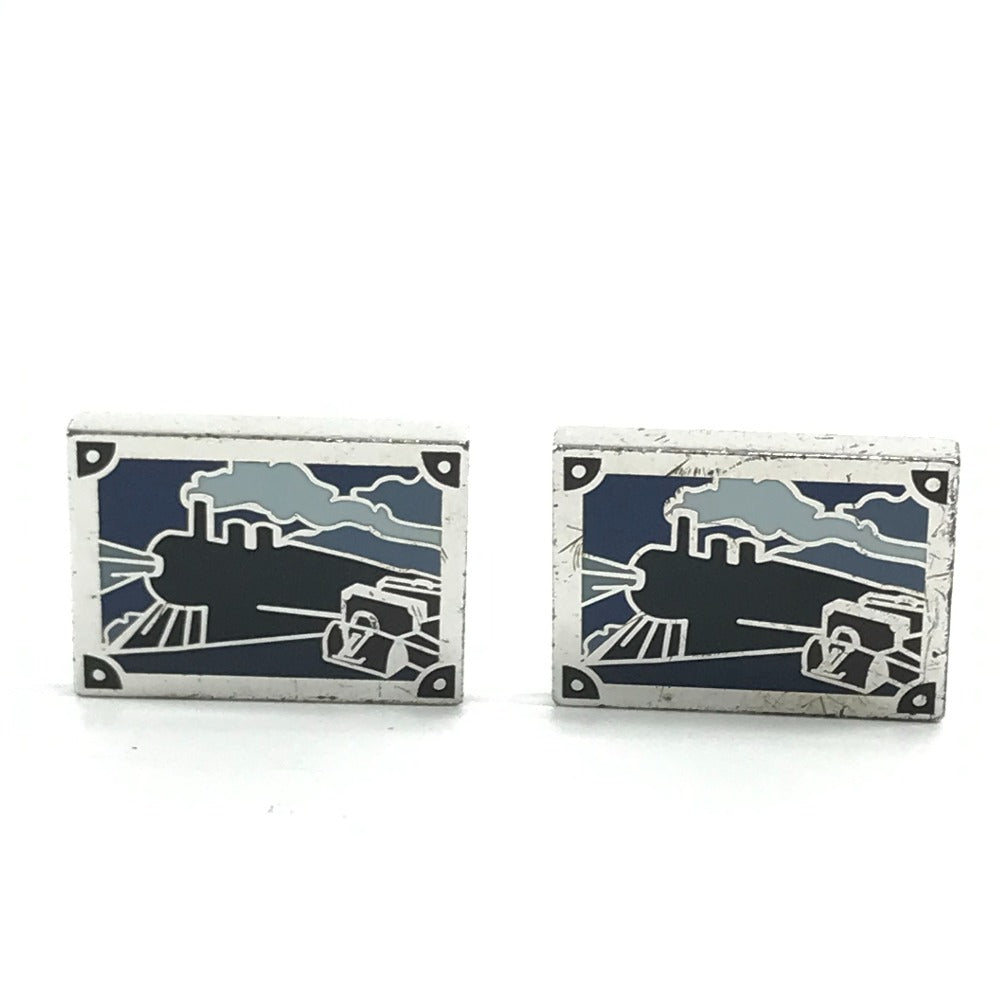 Louis Vuitton cuffs AG925 Train Pattern Bouton Blue Handbag