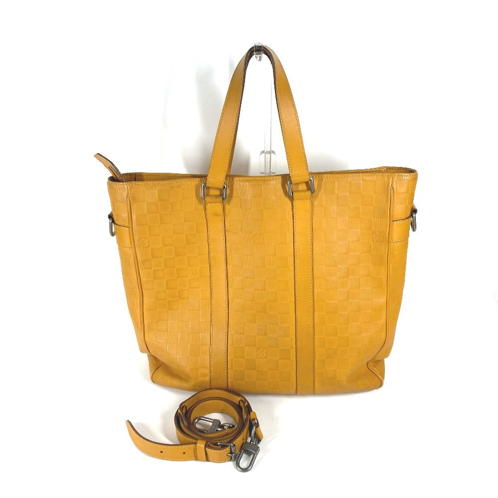Louis Vuitton N41228 Damier Anfini yellow Damier Leather Tote Bag
