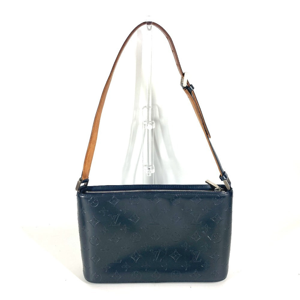 Louis Vuitton M55125 mat Alston Monogram Leather Blue Shoulder Bag