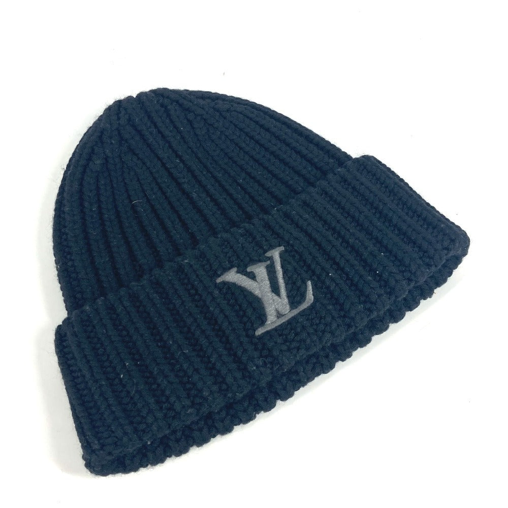 Louis Vuitton Knit M77277 Beanie Only Wool Black Apparel
