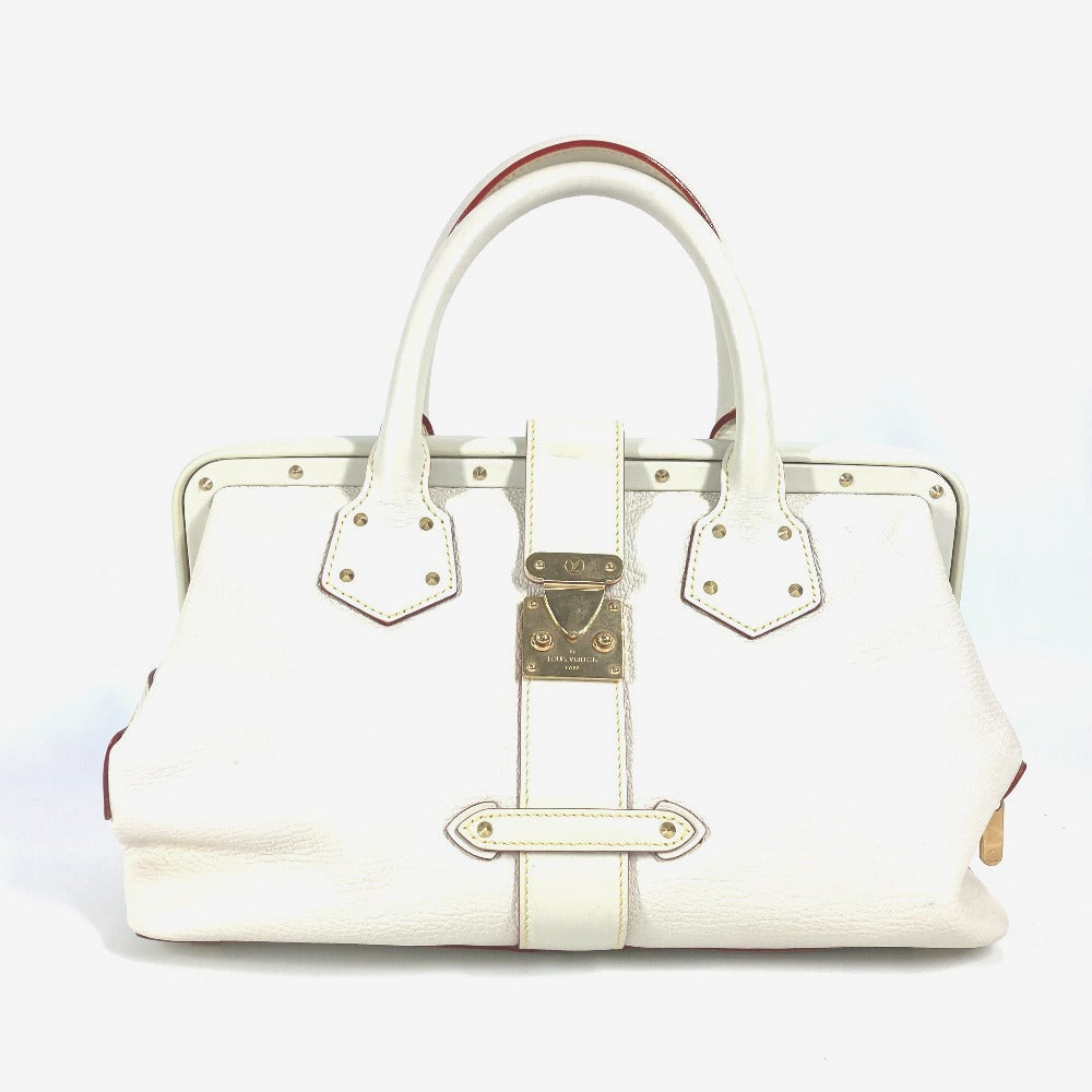 Louis Vuitton M91811 Suhari Angénieux PM Leather White Handbag
