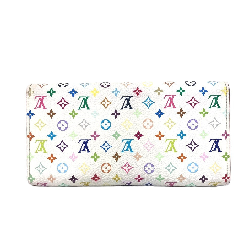 Louis Vuitton Long Purse M93532 Portefeuille Sara Monogram Canvas White Multicolor Wallet Case