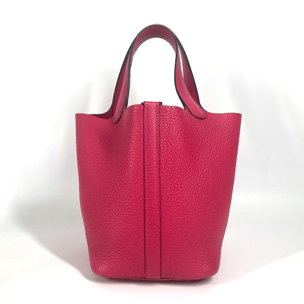 Taurillon Clemence Picotin Lock Pm Pink Travel Bag
