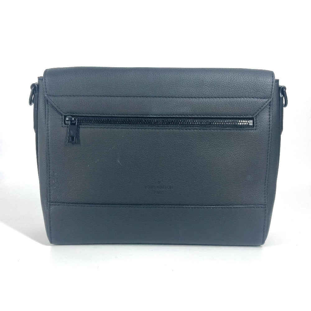 Louis Vuitton M57080 grain Aerogram takeoff messenger Leather Black Crossbody Bag